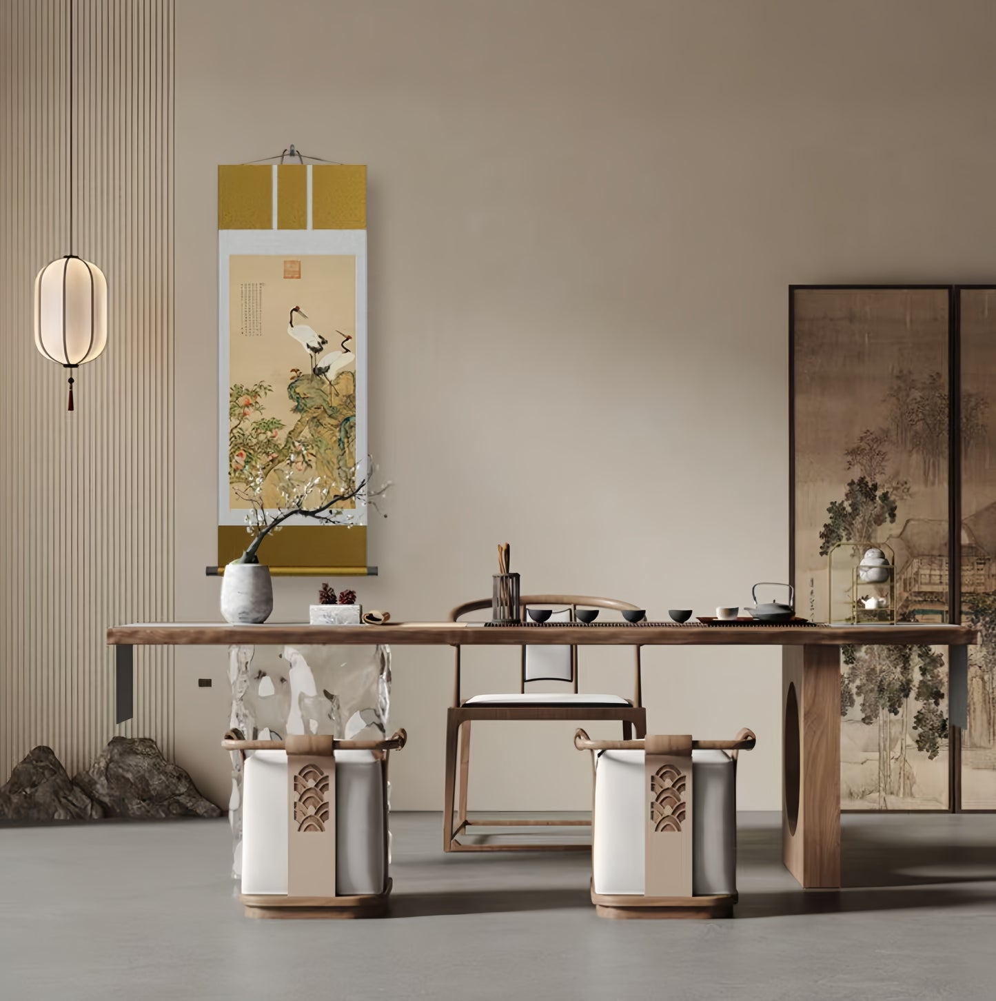 Art — 《蟠桃双鹤》