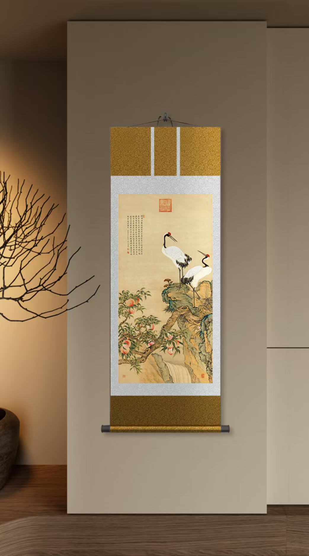 Art — 《蟠桃双鹤》