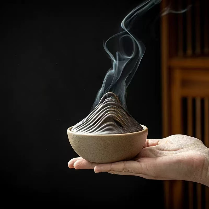 Ceramic Mountain Incense Burner