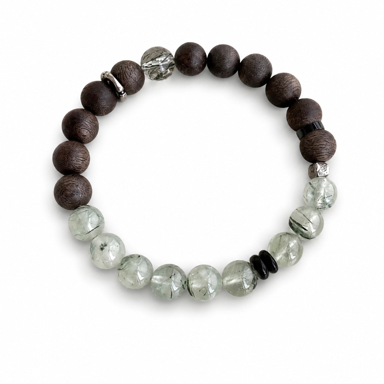Dewlight Agarwood and Prehnite bracelet for women