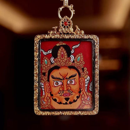 Tibetisches Thangka – Gott des Reichtums 