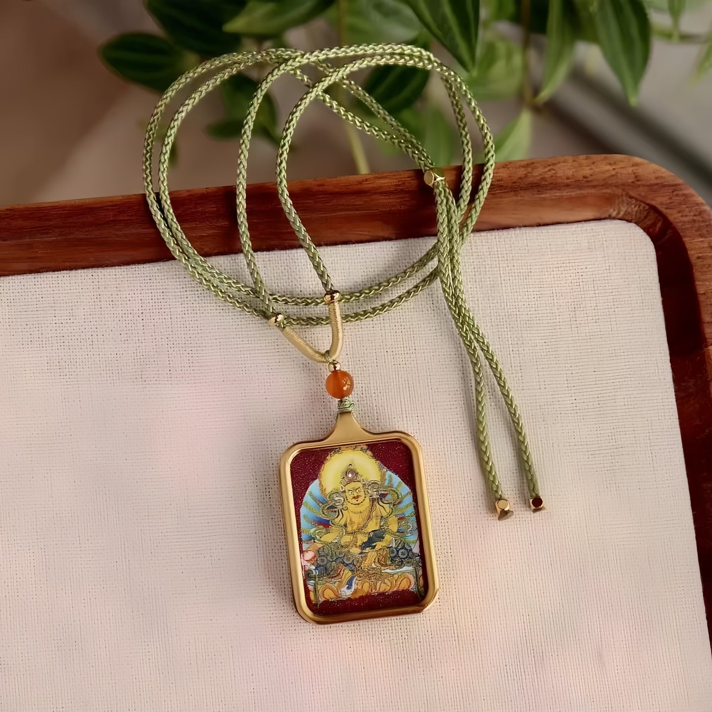 Tibetan Thangka — Wealth God