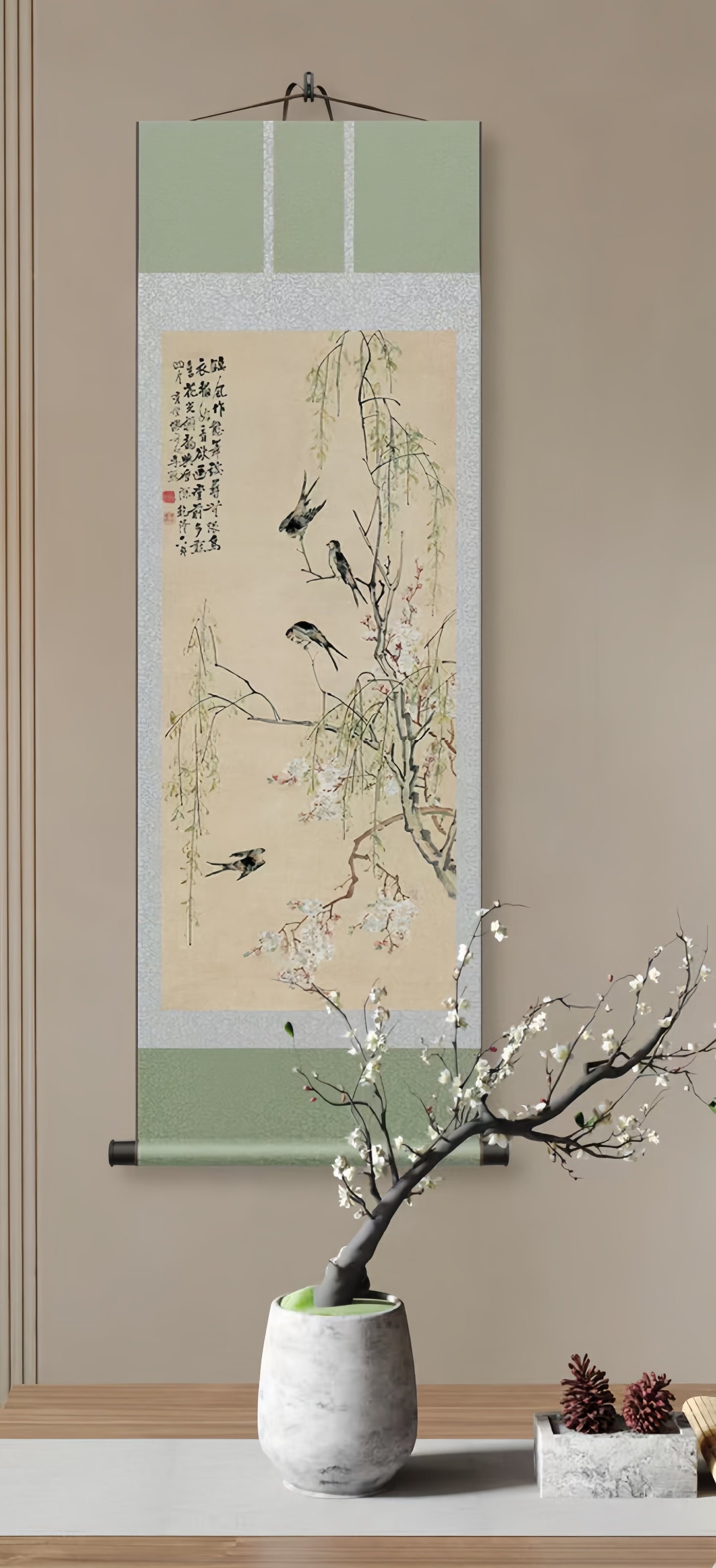 Art  — 《桃花柳燕》