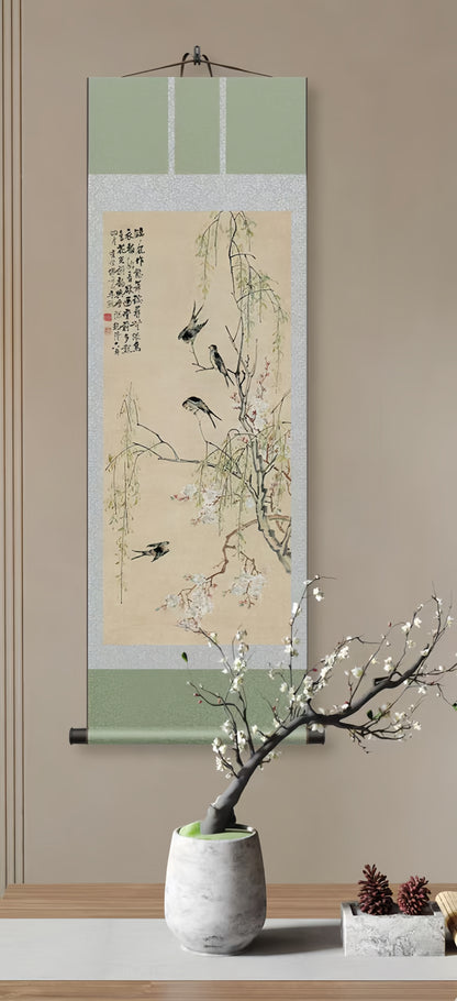 Art  — 《桃花柳燕》
