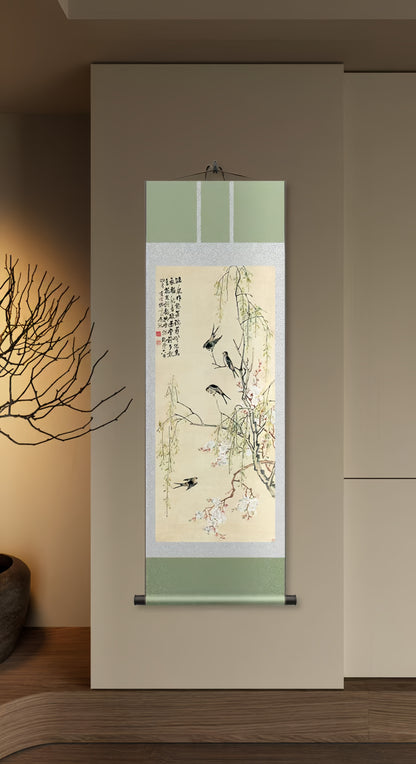 Art  — 《桃花柳燕》