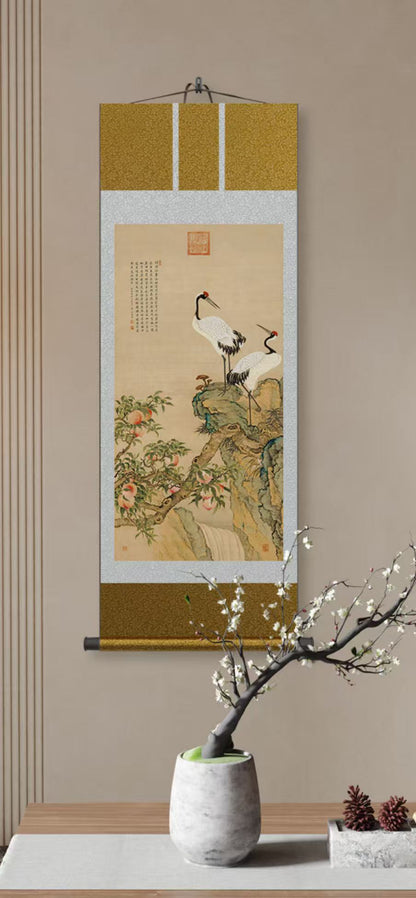 Art  — 《蟠桃双鹤》