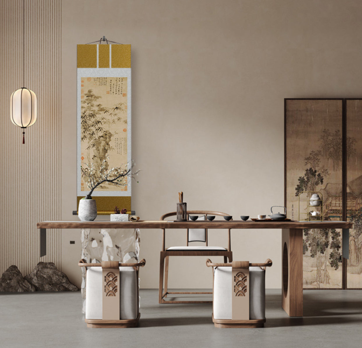 Art  — 《梧竹秀石》
