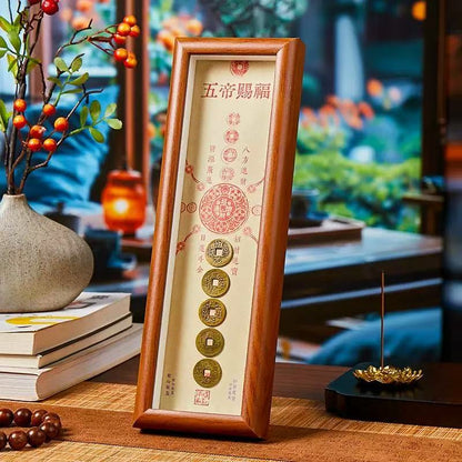Five Emperors Coins Blessing Decor