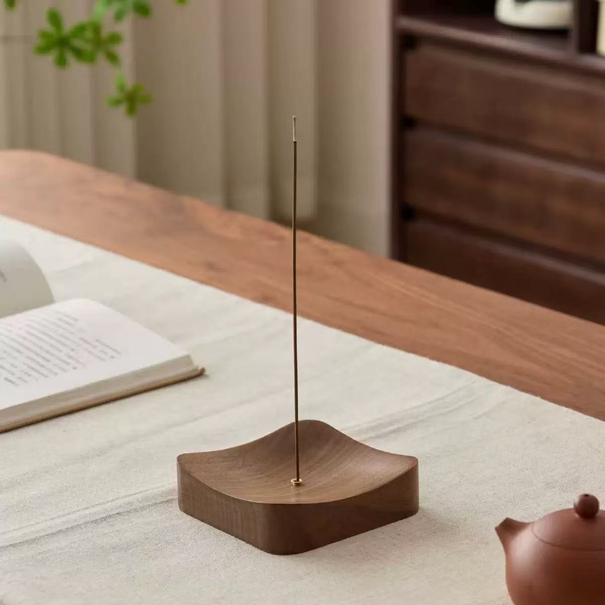 Walnut Wood Incense Holder