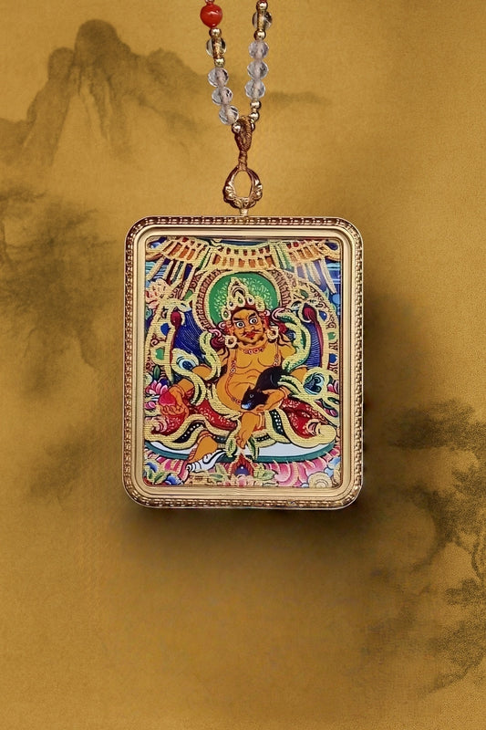 Tibetan Thangka — Wealth God