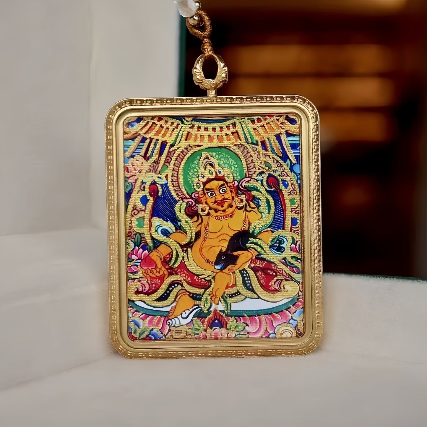 Tibetan Thangka — Wealth God