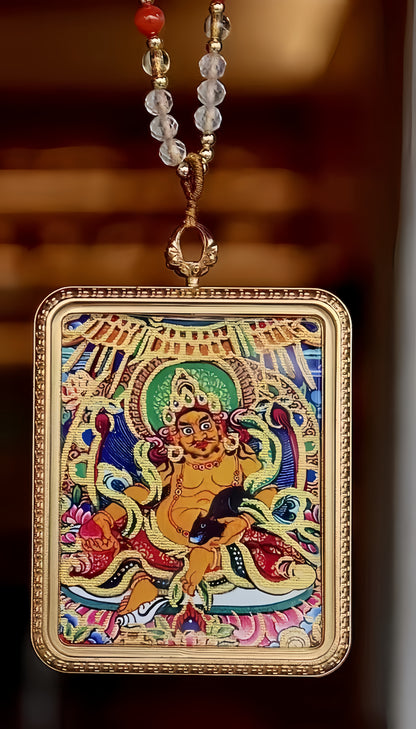 Tibetan Thangka — Wealth God